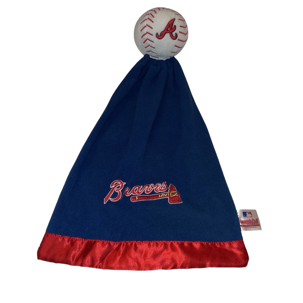 Atlanta Braves MLB SnuggleBall Team‎ Plush Baseball Baby Security Blanket Fleece